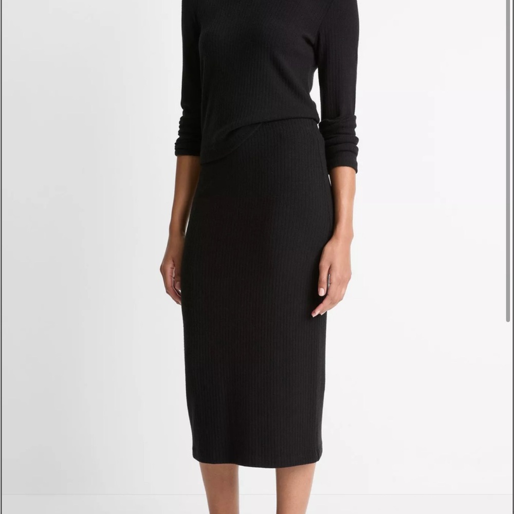 Vince Classic Black Pencil Skirt